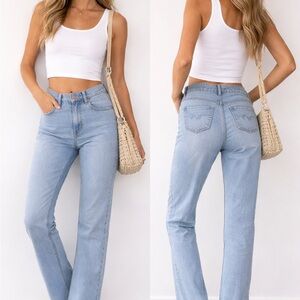 Chico's Light Blue Straight Leg Jeans